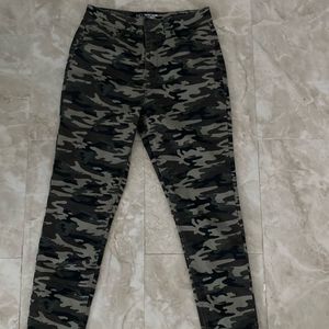 Camo high rise skinny jeans